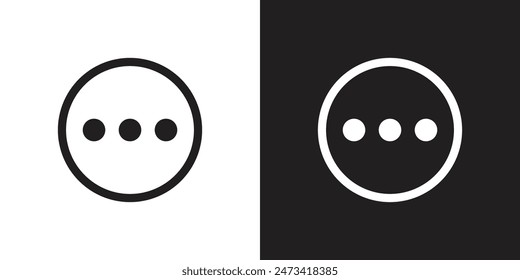 Three dots icon vector. Element of minimalistic icon for mobile concept and web apps