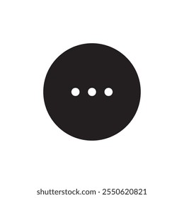 Three dots icon vector illustration, 3 Dots symbol for web ui design, Dots sign isolated.