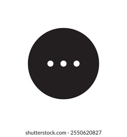 Three dots icon vector illustration, 3 Dots symbol for web ui design, Dots sign isolated.