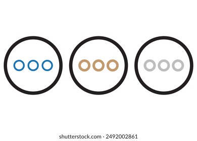 three dots icon for web ui design