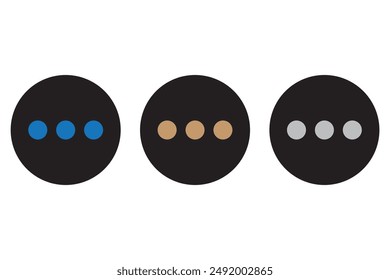 three dots icon for web ui design