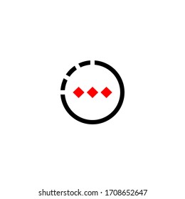 three dots menu design vector