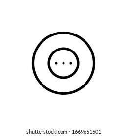 three dots menu icon vector. perfect for multimedia player interface button and any purposes