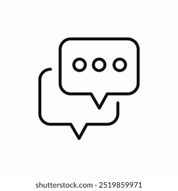 vetor de sinal de ícone de balão de fala de mensagem de três pontos