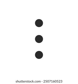 Three dots more menu black web illustration isolated on white background. Vector icon in flat style.