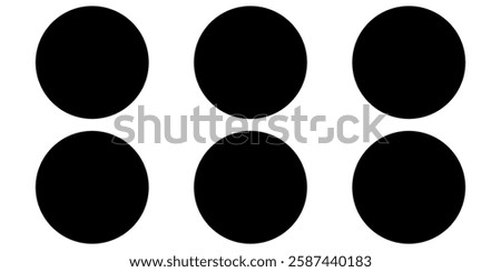 Three dots more menu black web illustration isolated on white background. Vector icon in flat style.