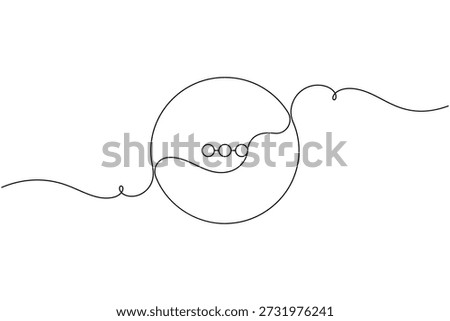 Three dots and more options icon inside a circle frame continuous one line drawing on white background minimalist ellipsis and menu dots symbol outline vector illustration