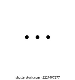 Three dots on a white background
