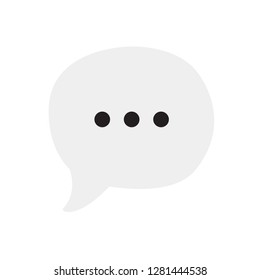 Three dots in speech bubble emoji vector