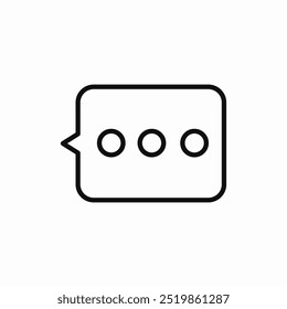 three dots speech bubble icon sign vector