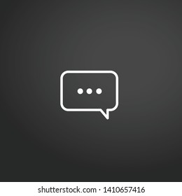 Three Dots Speech Bubble vector icon. Three Dots Speech Bubble concept stroke symbol design. Thin graphic elements vector illustration, outline pattern for your web site design, logo, UI. EPS 10.