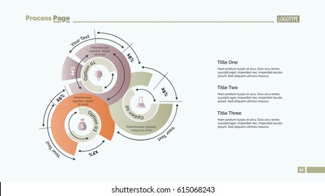 Three Doughnut Charts Slide Template