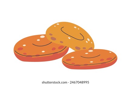 Three Dried Apricots Isolated On White Background. Candied Apricot Fruits In A Warm Color Tone, Healthy Snack