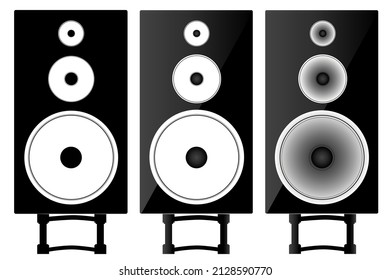 Three driver studio monitor speaker