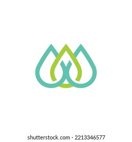 Three Drop Water Logo Simple Design