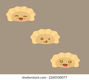 three dumplings, dumplings pattern, dumplings illustration, dumplings animation