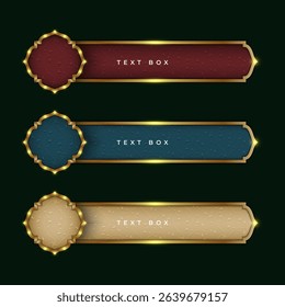 Three dynamic Islamic text box color options