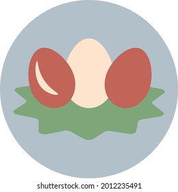 Three easter eggs, illustration, vector on a white background.