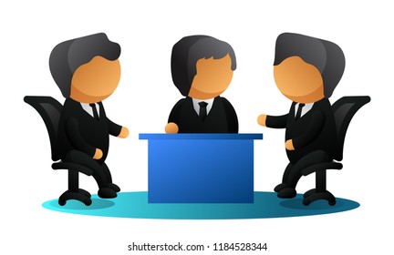 Three egg man meeting talking discussing about business