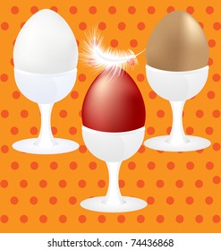 three eggs