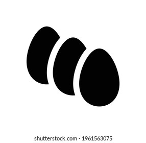Three eggs for breakfast icon