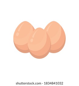 three eggs icons design, dairy breakfast and food theme Vector illustration