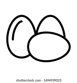 Three Eggs Stylish Yet Modren Vector Icon