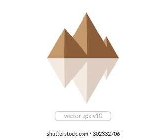 Three Egypt pyramids vector. Tourism