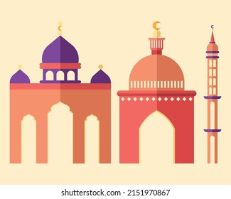 tres iconos del conjunto de mubarak de eid
