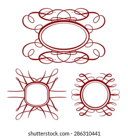 Three elegant calligraphy frames for your design