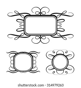 Three elegant calligraphy frames for your design