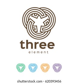 Three Element Motif Native Ornament Logo
