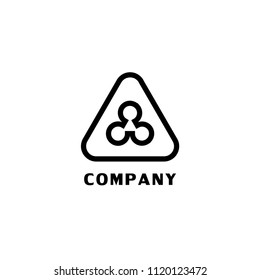 Three Element, Triangle Logo Concept, Network, Construction Company Logo Design Template