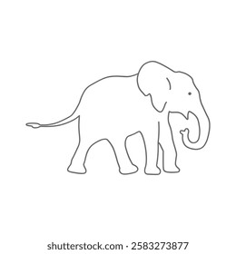 Three Elephants One Line Drawing