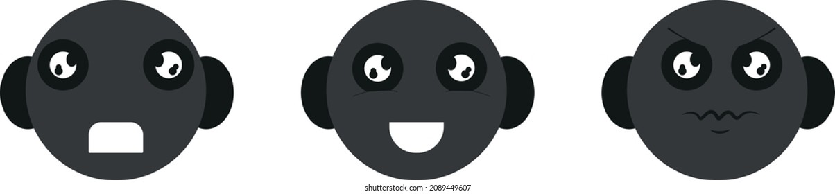 Three emoji A Robot like character