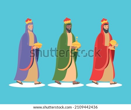 three ephiphany manger set characters