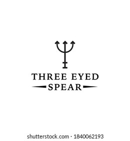 Three Eyed Spear Logo Design Symbol