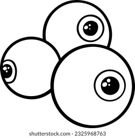 Ingrediente de tres ojos para hacer colorear dibujos animados lineales de potion halloween