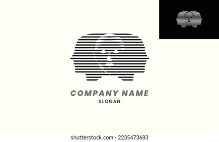 three faces logo is a logo design illustrating three faces combined with engraving technique symbolizing balance of mind, for logos of psychology, company, esport, etc.