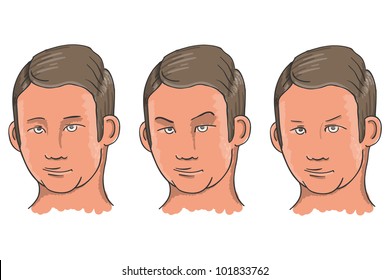 Three Facial Expressions