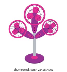 three fans in one rod