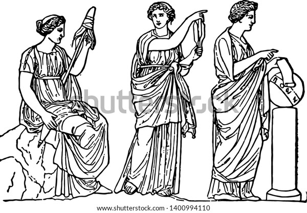 The three fates of Greek Mythology were three\
sisters named as Clotho Lachesis and Atropos has been distributed\
work to spun the thread of life decide its fate and cut the threat\
respectively vintage