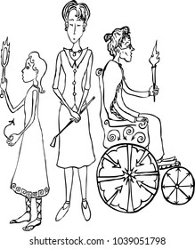 Three female generations