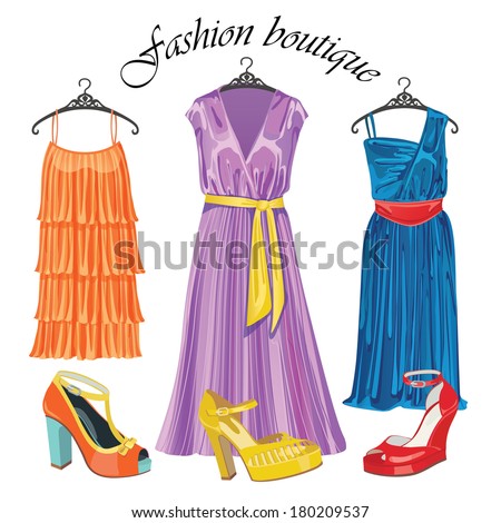 Clip Art Purple Cocktail Dress