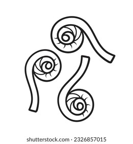 Ilustración del icono vectorial vegetal de tres cabezales de campo aislados en fondo blanco cuadrado. Sencillo dibujo de caricatura plana de ingredientes alimentarios naturales sanos vegetales.