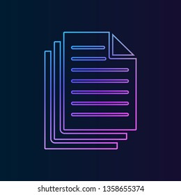 three file document nolan icon. Simple thin line, outline vector of web, minimalistic icons for UI and UX, website or mobile application