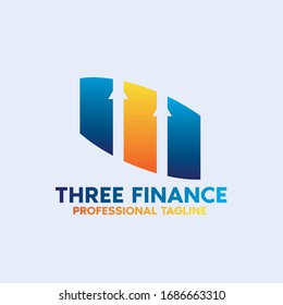 plantilla de diseño del logotipo de tres vectores financieros