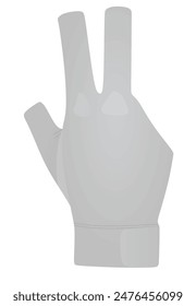 Three finger glove. vector illustration