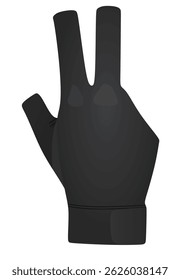 Three finger glove. vector illustration