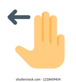 Three finger left swipe